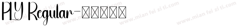 PLY Regular字体转换